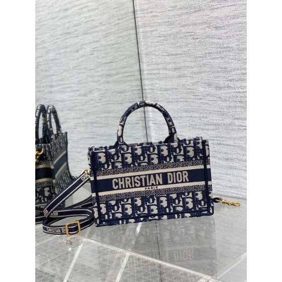 Dior Mini Tote Oblique Embroidery Classic