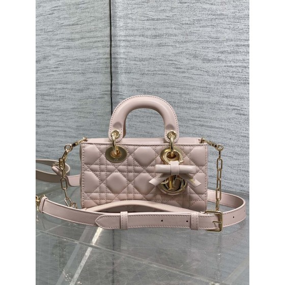 Dior Joy Mini Bow Bag Quilted Design Sheepskin Leather