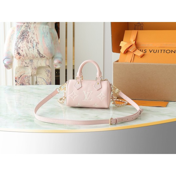 LV Nano Speedy M81625 Milkshake Pink Handbag