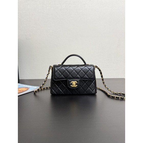 Chanel Black Gold Kelly Crossbody Bag