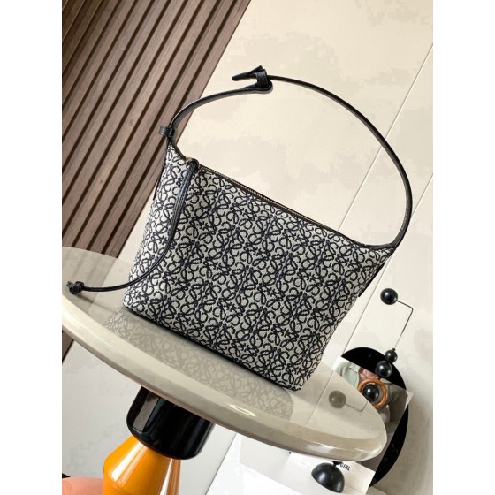 Loewe Small Cubi Anagram Jacquard Leather Bento Bag