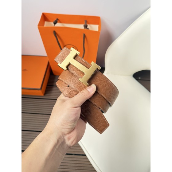 Hermes Men Belt Gold Buckle