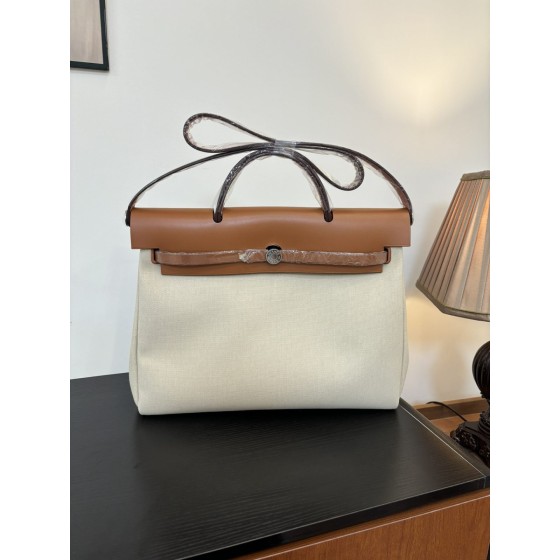 Hermes Canvas Bag 39cm Hand & Shoulder