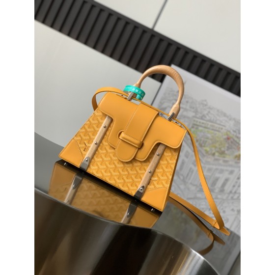 Goyard Saïgon PM Yellow Top Handle Bag