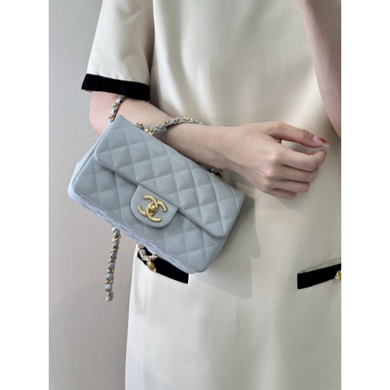 Chanel CF Mini Grained Calfskin Crossbody Handbag